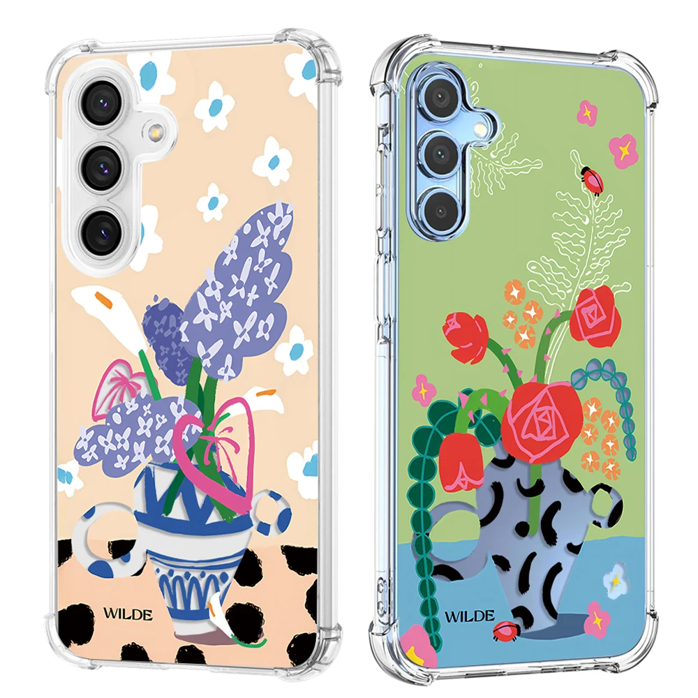 Чехол для телефона с маслом и бабочкой для Samsung Galaxy A32 A42 A52 A72 A23 A73 A04 A24 A34 A54 A05 A15 A25 A35 A55 4 5G Задняя крышка