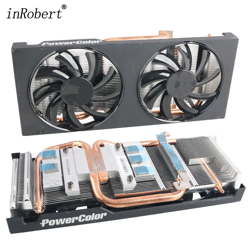 Радиатор охлаждения для видеокарты Powercolor RX 5600, 87 мм, T129215BU, RX5600, RX5700, 5700