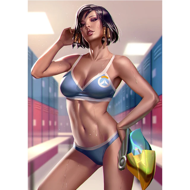 Фото Печать Аниме девушка Cindy Искусство Холст постеры Пользовательские видео игры сексуальная женщина современное искусство стены картины украшения картина для комнаты №2
