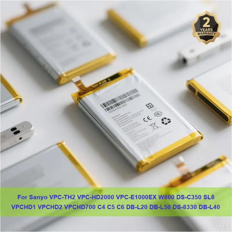 Аккумулятор для Sanyo VPC-TH2 VPC-HD2000 VPC-E1000EX W800 DS-C350 SL8 VPCHD1 VPCHD2 VPCHD700 C4 C5 C6 DB-L20 DB-L50 DS-8330 DB-L40