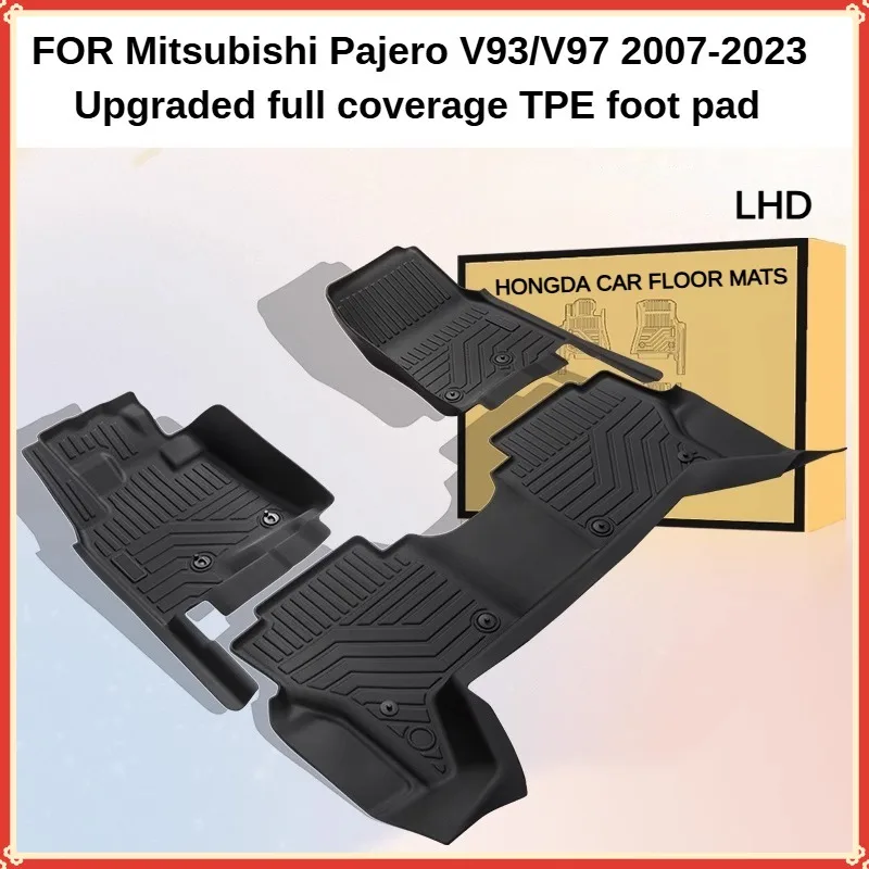 Коврики TPE для Mitsubishi Pajero V93/V97 2007-2023 LHD ICEV с полным покрытием, водонепроницаемые аксессуары для порога объемного звучания