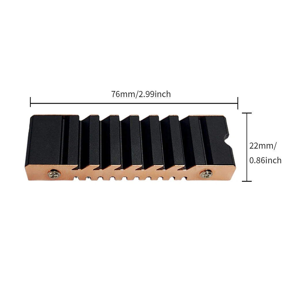 TISHRIC SSD M2 Радиатор 2280 SSD Охладитель Охлаждающий красный медный радиатор с термопрокладкой для M.2 NVME NGFF 2280 SSD (art.: 3920cc12e0817) - 3920cc12e0817
