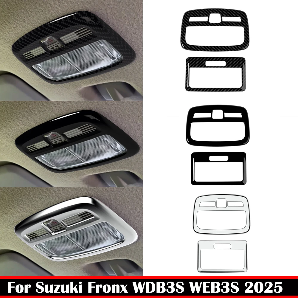 Для Suzuki Fronx WDB3S WEB3S 2025 2026 ABS карбоновый передний задний переключатель для чтения, лампа, рамка, крышка, накладка, наклейка, аксессуары