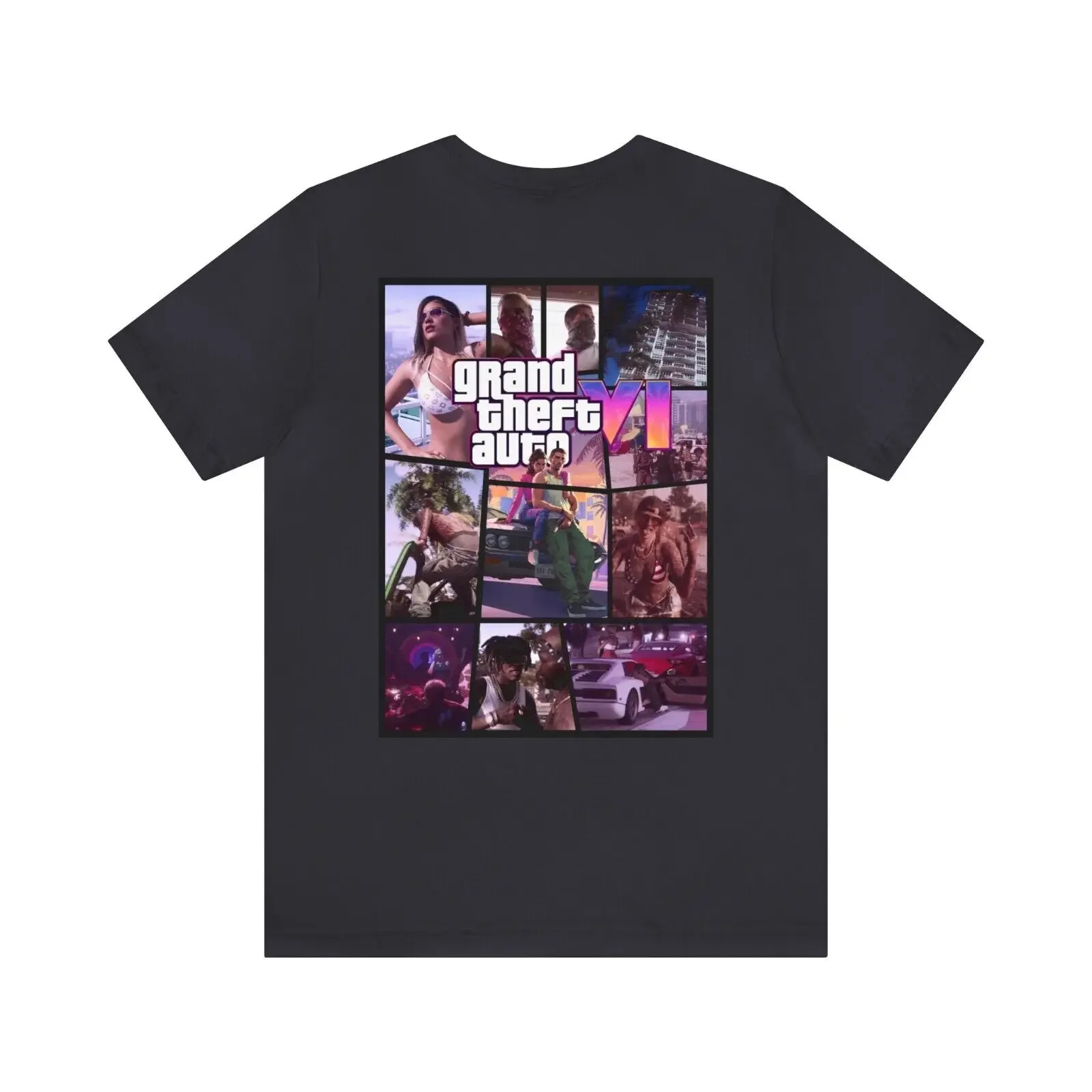 Новинка ограниченная по выпуску игровая футболка Grand Theft Auto VI GTA 6 с длинным или коротким рукавом