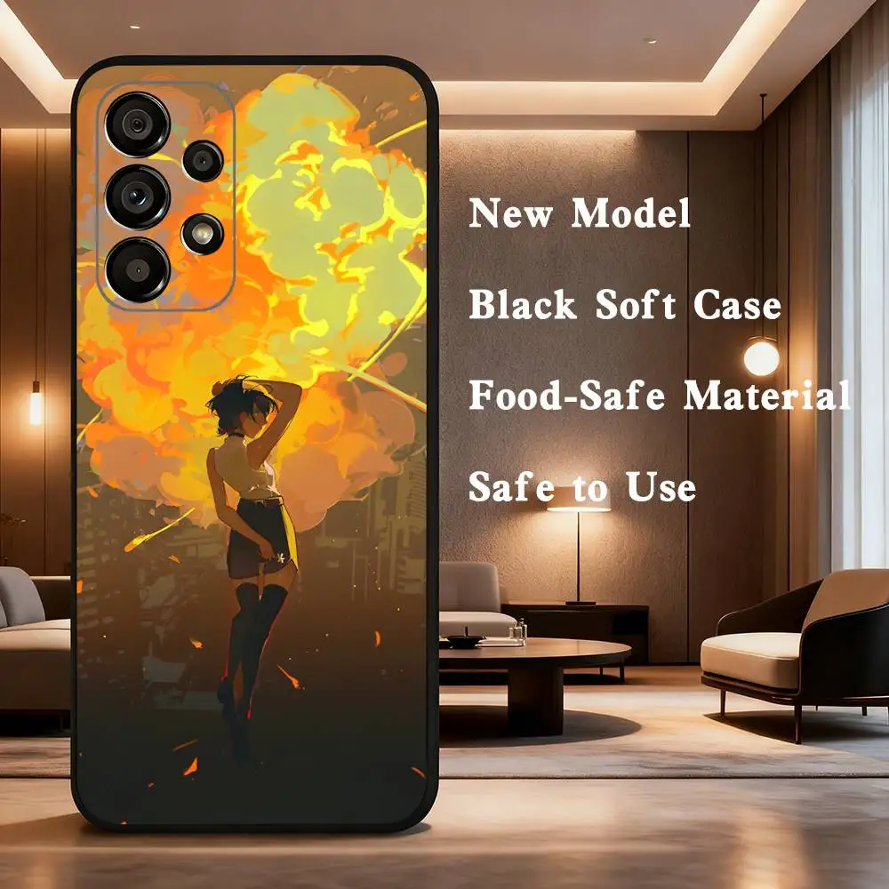 Фото Чехол для телефона C-Chainsaw M-Man Reze для Samsung Galaxy A73,31,32,72,41,53,52,71,22,5G, Note,J7,8,9 Мягкий черный чехол №5