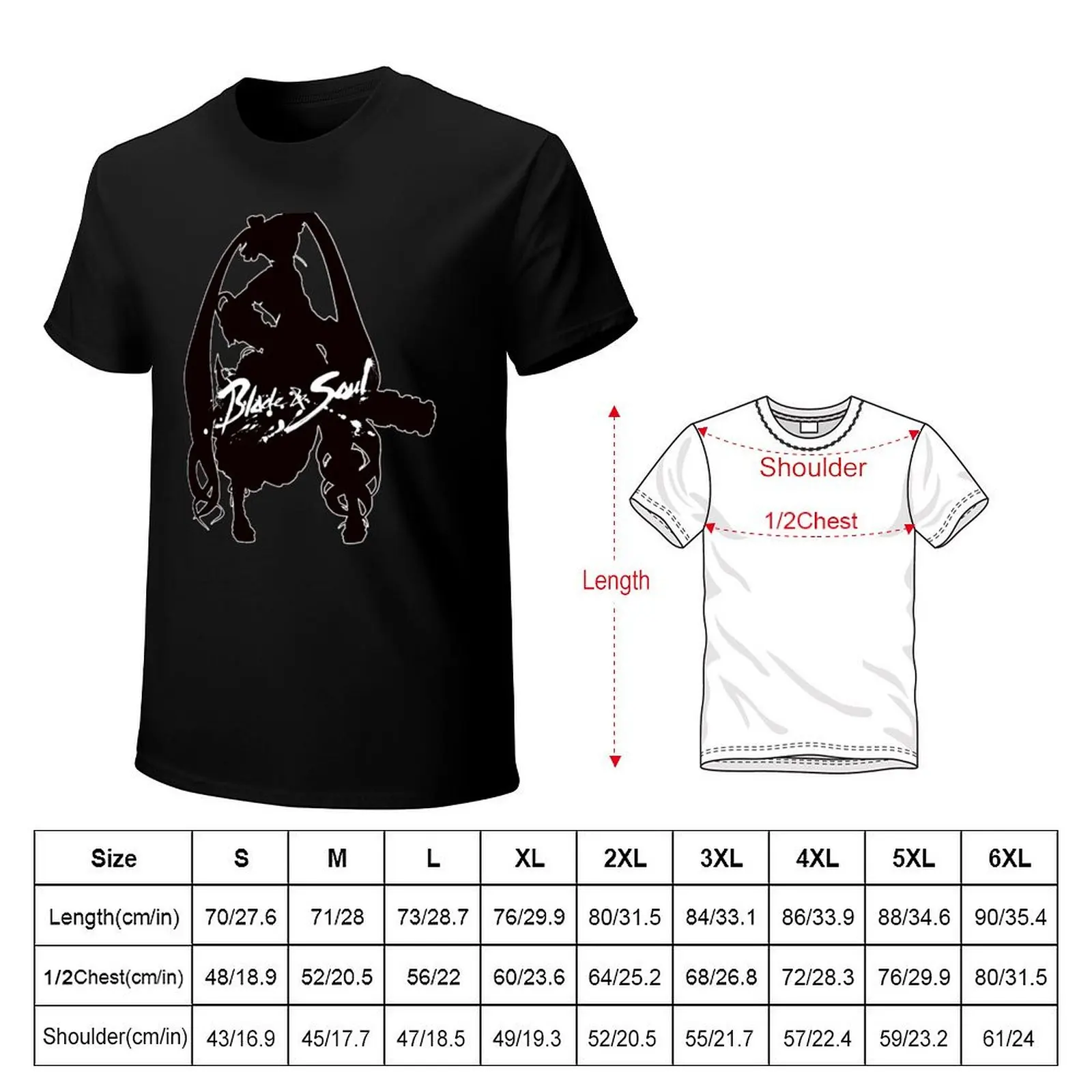 Фото Футболка Blade And Soul - Po Hwa Ran ver.2 быстросохнущая одежда в стиле каваи Мужские футболки №2