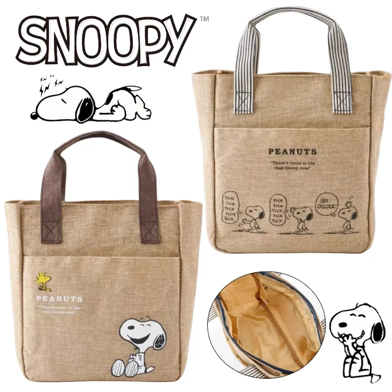 Kawaii Snoopy сумки женские модные вместительные сумки для покупок милые Мультяшные Женские повседневные Многоразовые Сумки Для Покупок Сумка-тоут кошелек