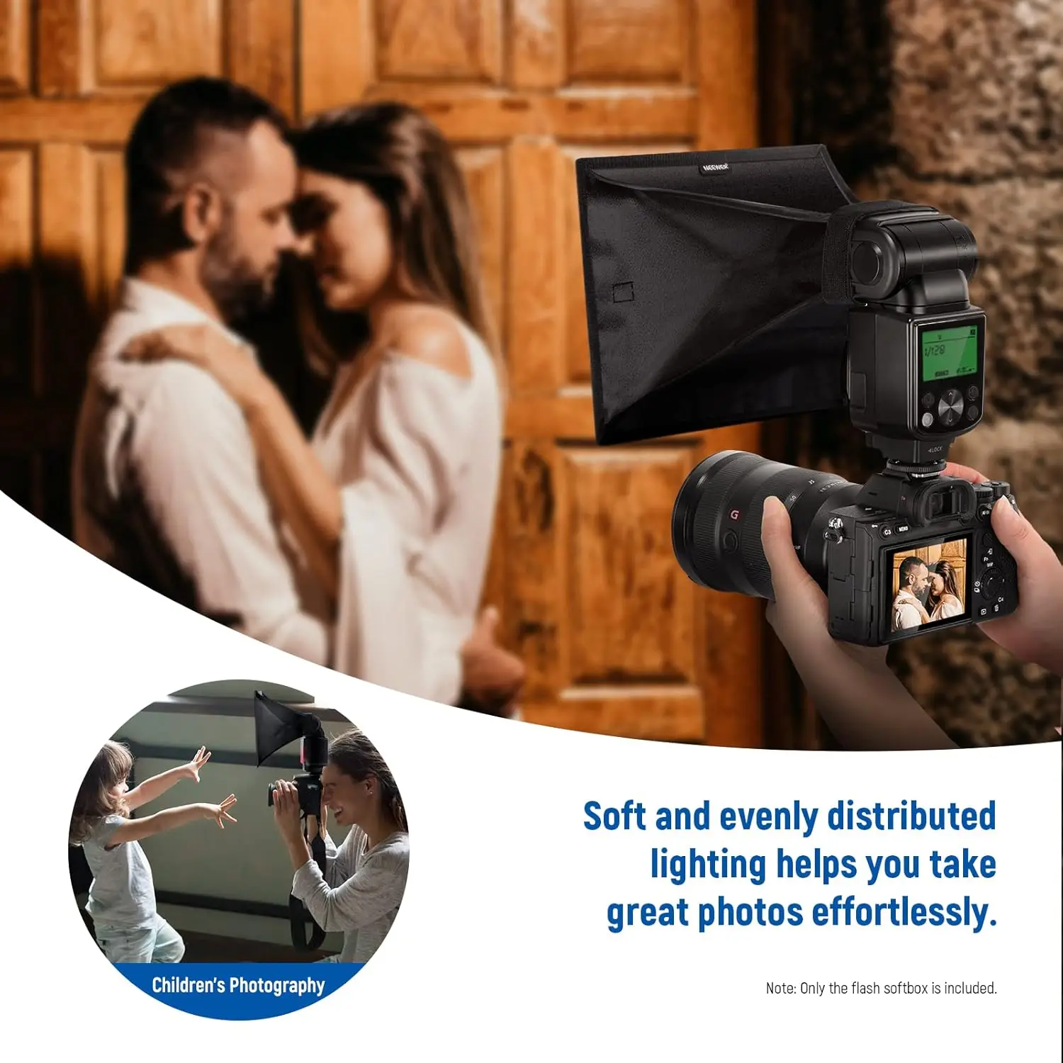 Altura Photo Flash Diffuser Light Софтбокс 6x5 дюймов (универсальный, складной с чехлом для хранения) для Canon, Yongnuo и Nikon Speedli (art.: 3920cd0738f6b) - 3920cd0738f6b
