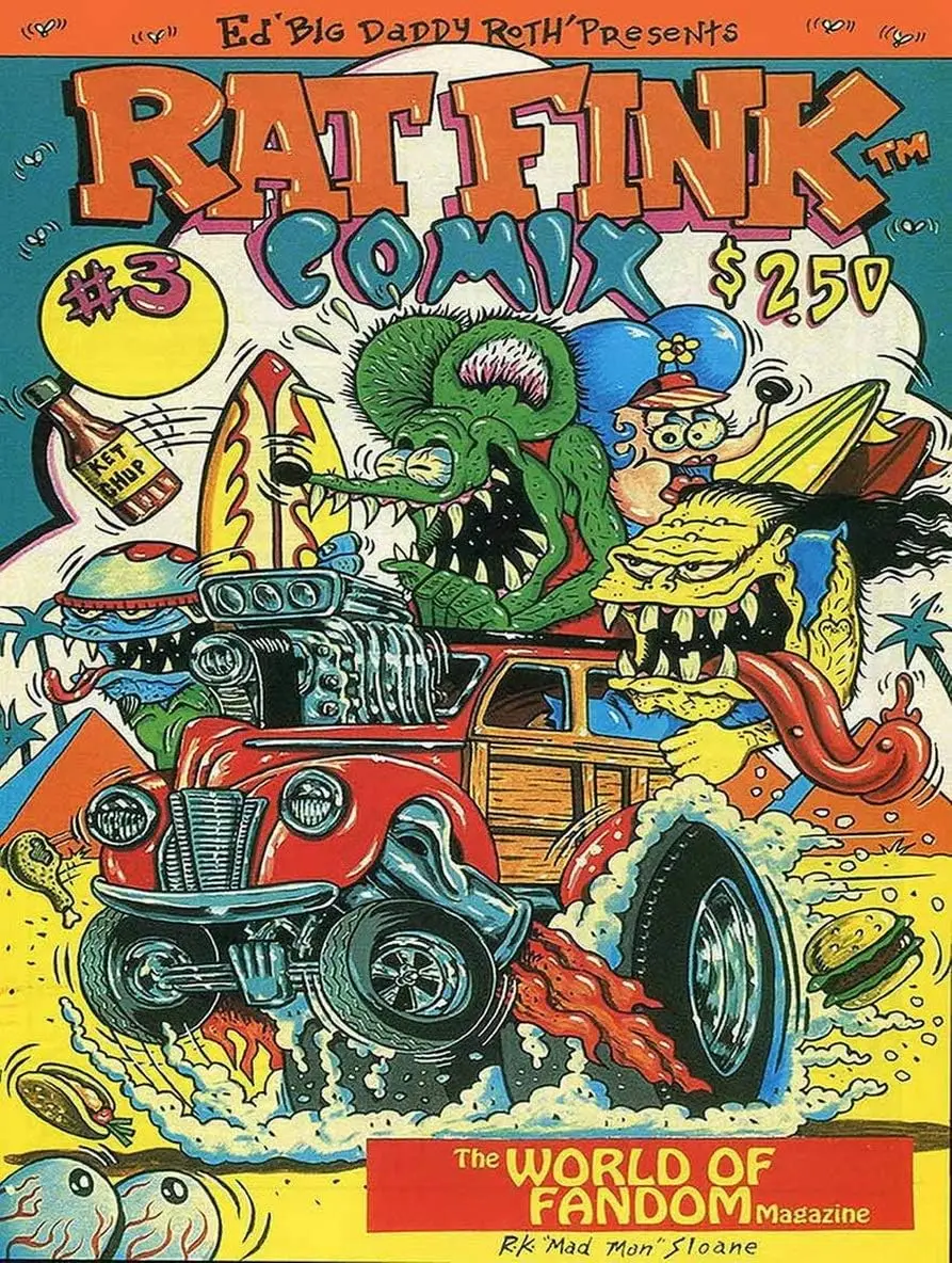 1d,Wisesign Rat Fink Comix # 3, Ed Roth, Big Daddy, Daddy Roth, Знаки Rusty Look Репродукция Металлическая жестяная вывеска es Car Garge Sign