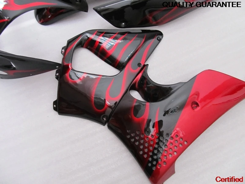 Фото Комплект обтекателей кузова для Honda CBR900RR 92 93 94 95 Red Flames, черный комплект обтекателей CBR900RR 893 1992-1995 OT11 №5