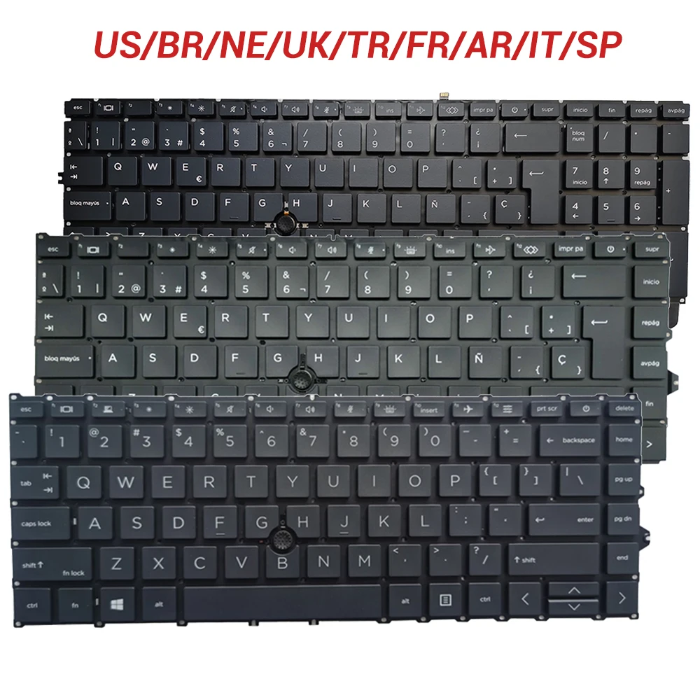 Поп-новая клавиатура для ноутбука HP EliteBook 850 G7 850 G8 855 G7 855 G8 США/Бразилия/Скандинавская/Великобритании/Турция/Франция/Арабая/Италия/испанская