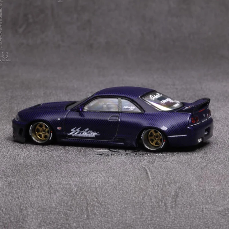 Фото Kaido House MINIGT 1/64 Skyline GTR R33 модель автомобиля из активного сплава, статическая коллекция, украшенные праздничные подарки, игрушки №5