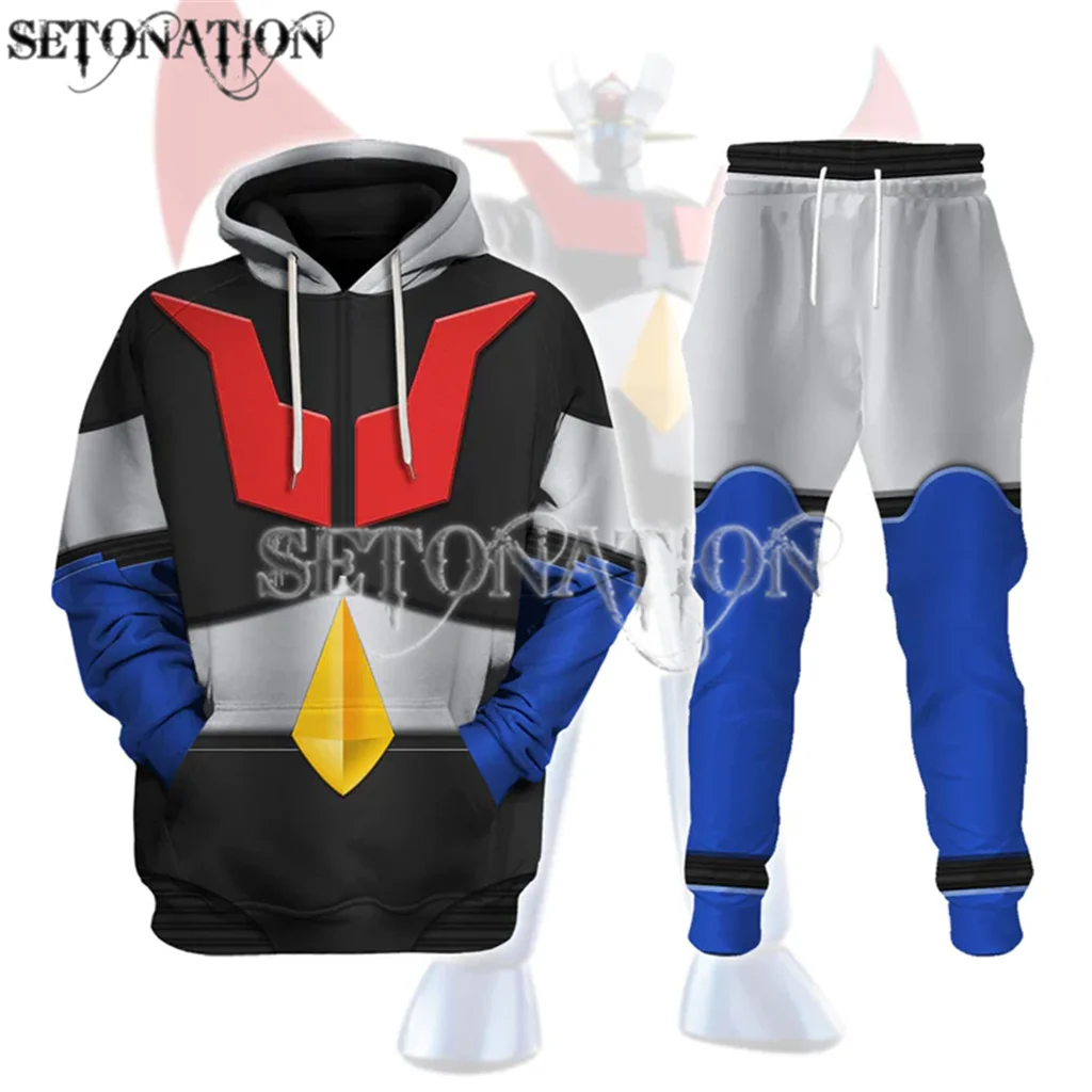 Мужские/женские новые модные крутые толстовки Mazinger Z tranzorz с 3D принтом, свитшот, штаны, спортивный костюм, Прямая поставка