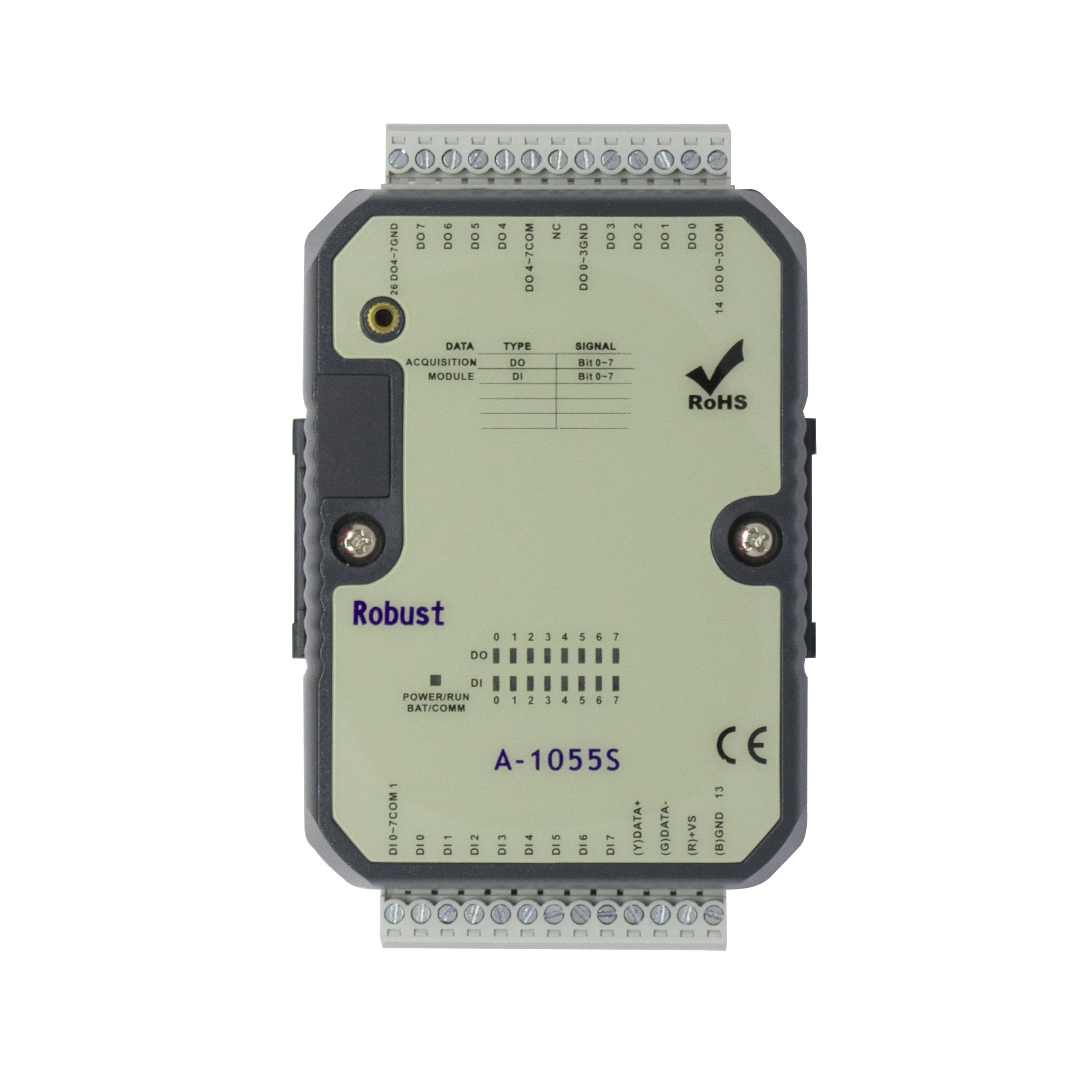 Фото Модуль цифрового ввода-вывода 8DI 8DO с портом RS-485 ModBus RTU (A-1055S) №2