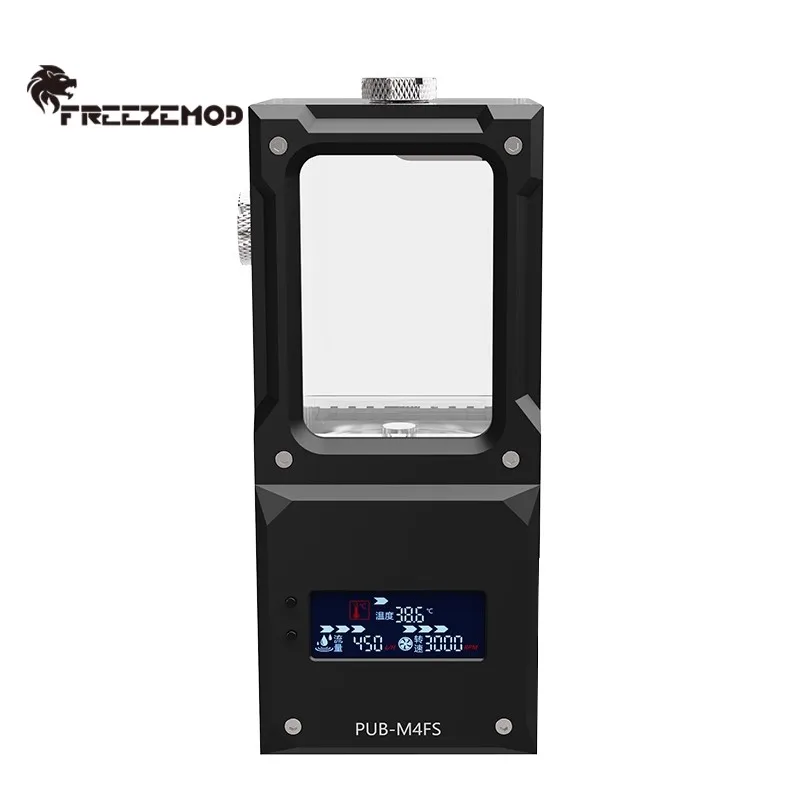 Фото FREEZEMOD Мини-квадратный водяной насос AIO + резервуар, выключение высокотемпературной сигнализации, бесшумная металлическая панель, PUB-M4FS №2