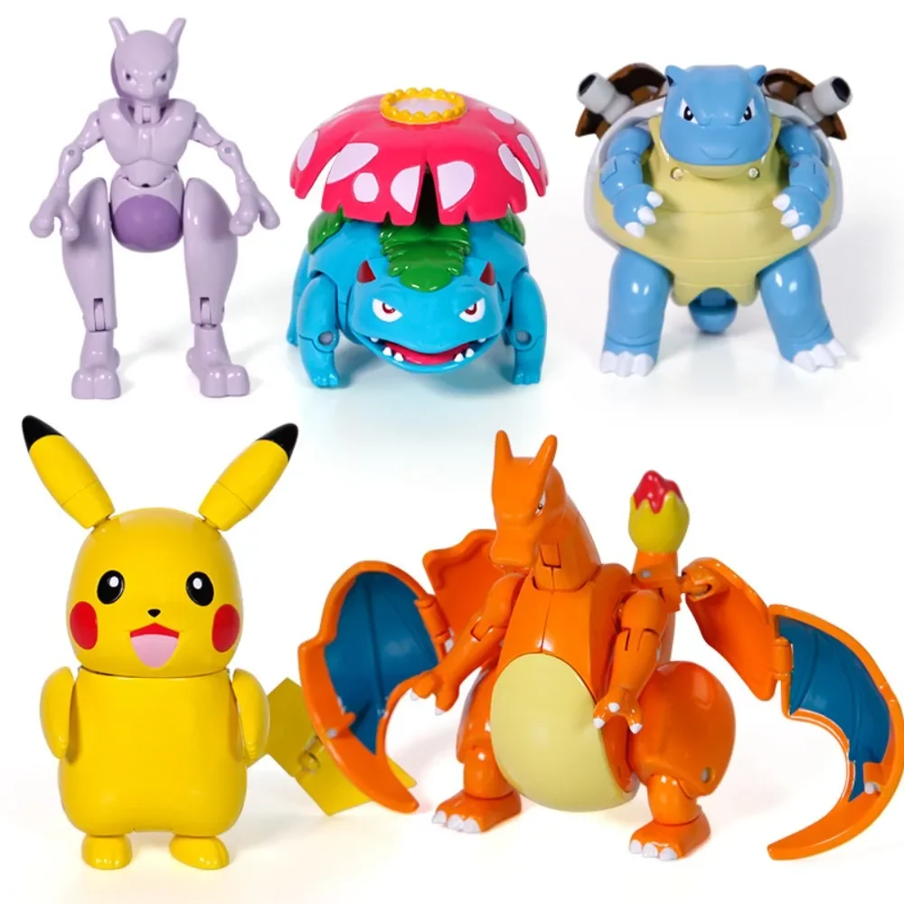 Игрушка-трансформер из серии Покемон, Пикачу, Mewtwo, венузавр, гиарадос, Solgaleo Lunala, игрушка-трансформер, подарок на день рождения