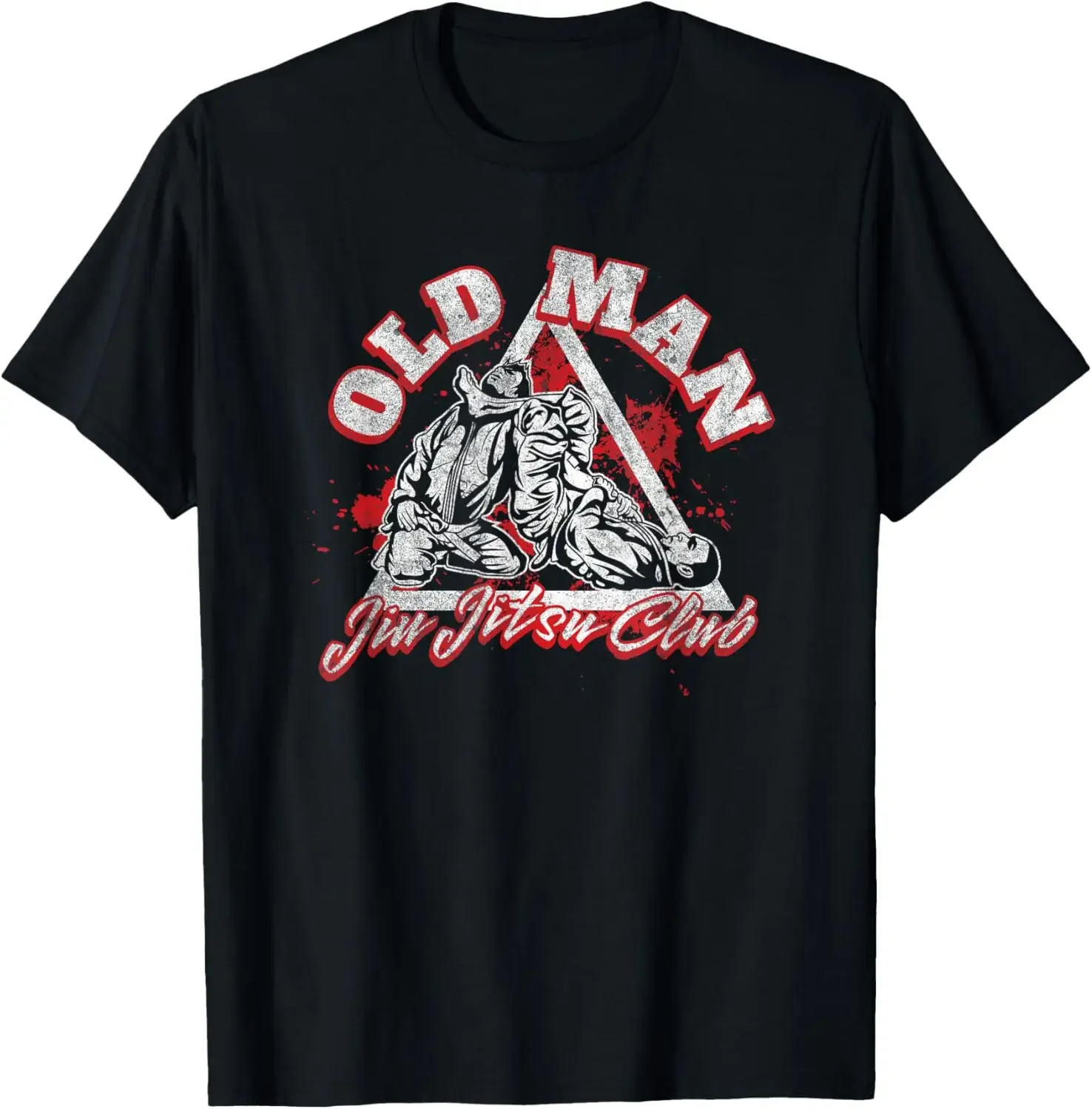Old Man Jiu Jitsu Club Ретро Jiu Jitsu Design for Dads Футболка с графическим рисунком Harajuku Мужская одежда Хлопковые футболки Топы