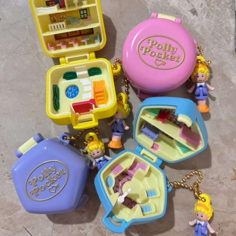 Фото В наличии Bandai Аутентичная репродукция Polly Pocket Treasure Box Очарование Gashapon Миниатюрные детали Ностальгическая коллекция игрушек №4