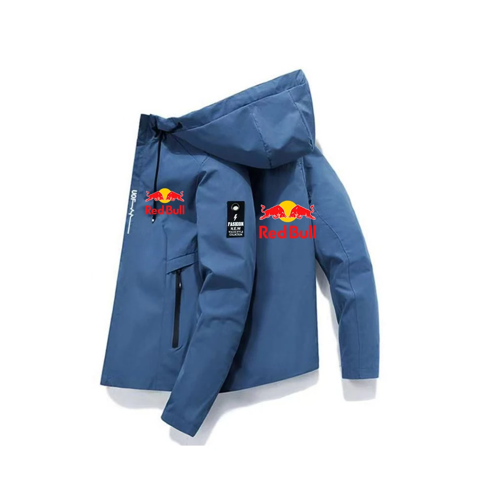 Фото Весенне-осенняя новая мужская куртка Red Bull, модная повседневная универсальная куртка-штурмовик, уличная молодежная верхняя одежда, мужская одежда №2