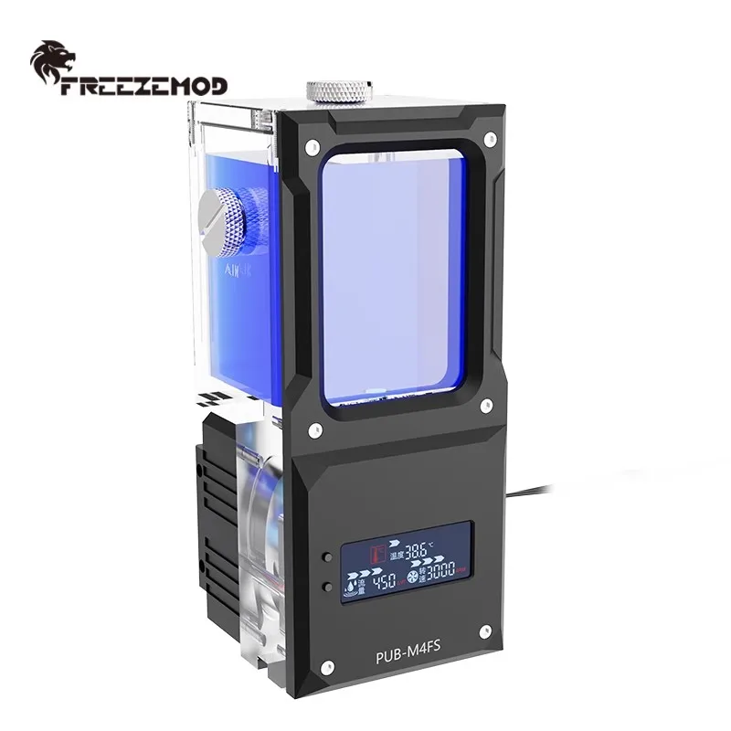 FREEZEMOD Мини-квадратный водяной насос AIO + резервуар, выключение высокотемпературной сигнализации, бесшумная металлическая панель, PUB-M4FS (art.: 3920d098dade4) - 3920d098dade4
