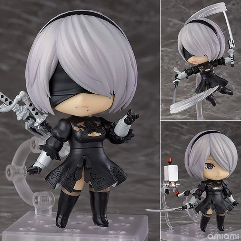 Фото Фигурка Nie R Automata 2B 10 см - аниме YoRHa No.2 Type B, фигурка, модель куклы, игрушка для рождественских коллекционеров №2
