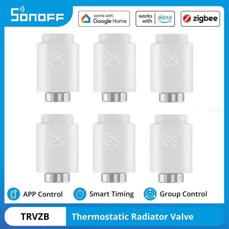 SONOFF TRV Zigbee термостатический клапан радиатора TRVZB умный контроль температуры TRV работает с Alexa Google Smartthings ZHA MQTT