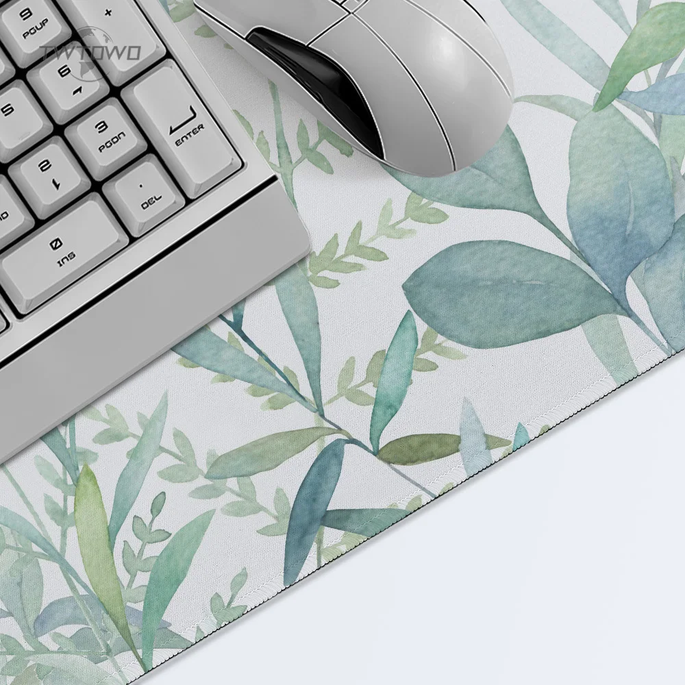 Фото wa podkładka pod mysz Green Leaf Plant Gamer XL Home HD Mousepad XXL Dywan Naturalna guma Miękka biurowa podkładka pod mysz do laptopa do gier №2