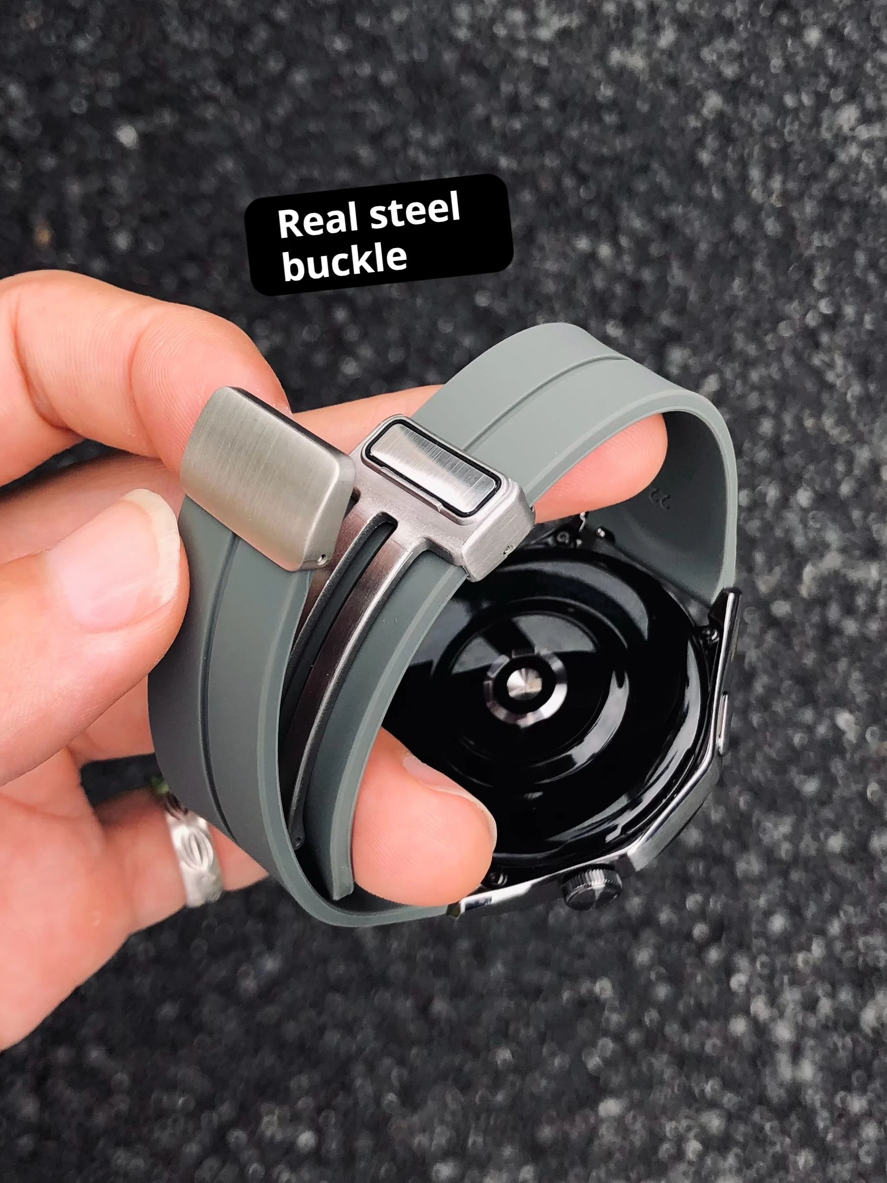 Kaker Storm настоящая стальная пряжка подходит для часов Huawei GT5 ремешок GT2 силиконовая магнитная пряжка Watch3 Xiaomi S4