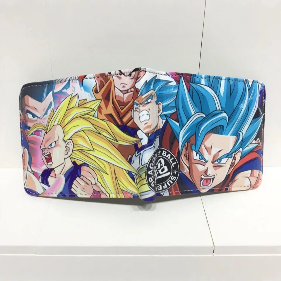 Фото Кошелек из искусственной кожи с рисунком аниме Dragon Ball Son Goku, водонепроницаемый кошелек для монет, портативный складной, крутой, многофункциональный, держатель для карт №4