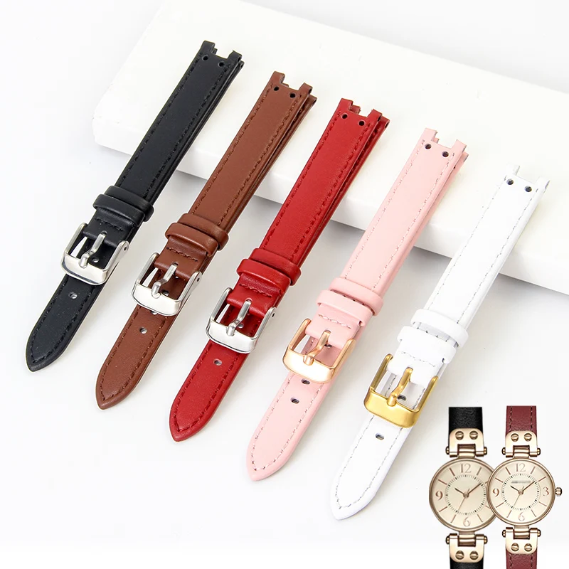 Ремешок из натуральной воловьей кожи для часов Anne Klein AK2156 AK2157 AK2618 12x6 14x8 мм
