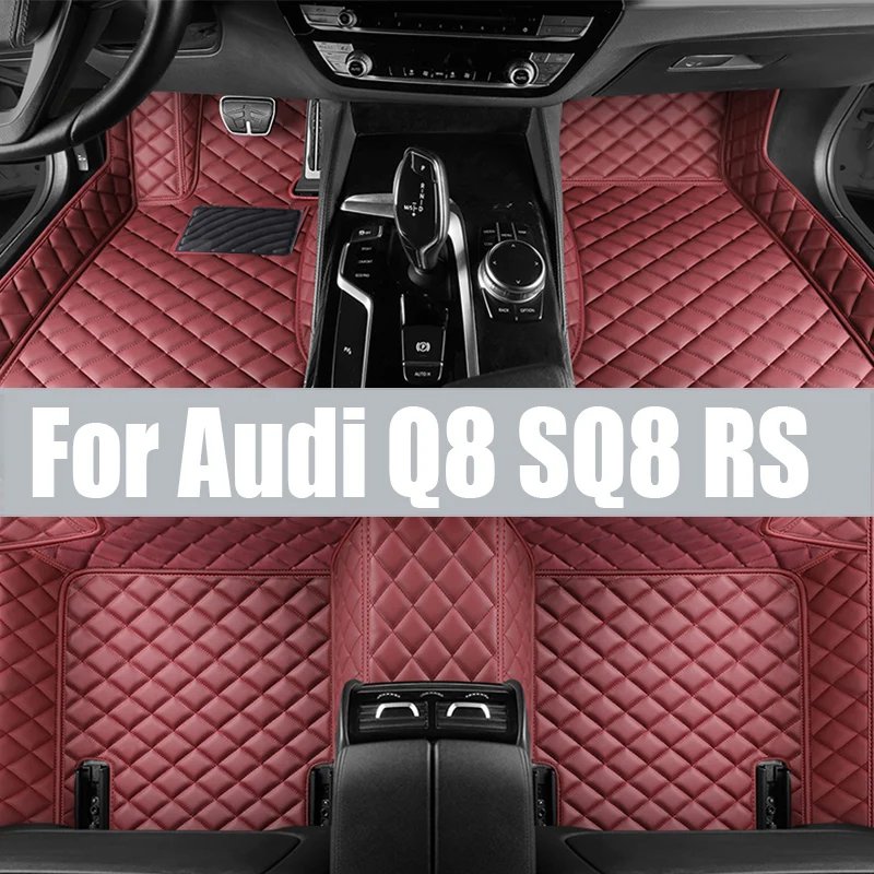 Car Special Rear Trunk Mat Tray for Audi Q8 SQ8 RS 2019~2023 2022 TPE Waterproof Floor Pad Space Liner Decoration Rug Accessorie