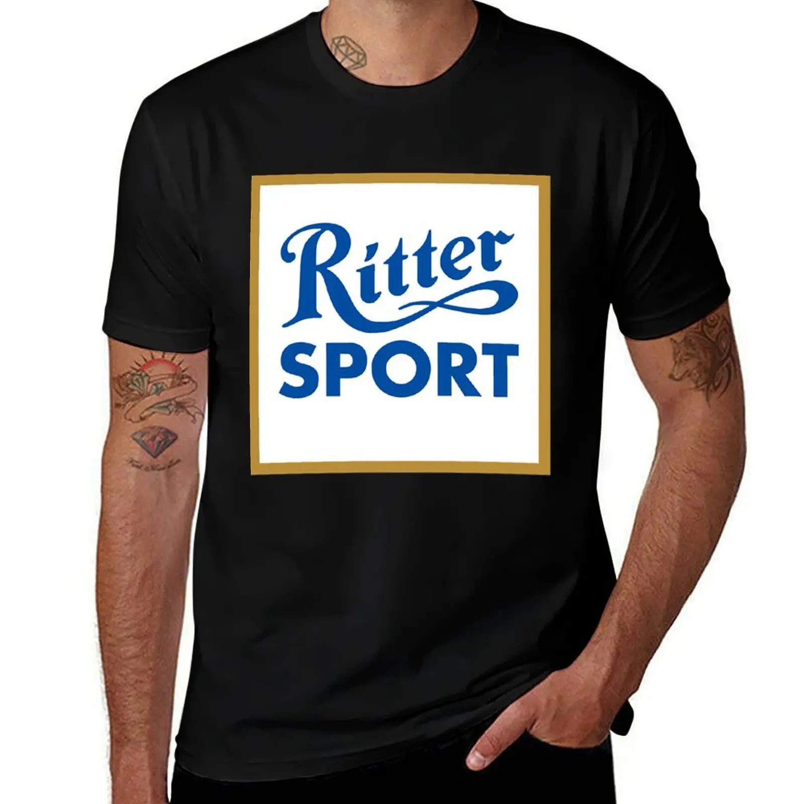 Ritter Sports T-Shirt, хлопковые футболки с рисунком, блузка, быстросохнущая мужская одежда