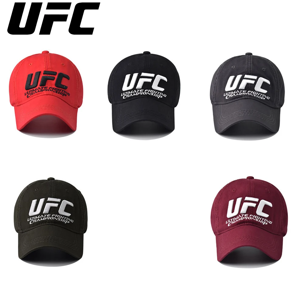 UFC бокс Мужская бейсболка для мужчин Летняя уличная регулируемая спортивная шляпа в стиле хип-хоп Дышащая сетчатая солнцезащитная кепка дальнобойщика