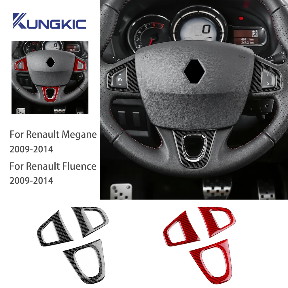 Настоящая мягкая наклейка из углеродного волокна для Renault Fluence Megane RS 2009 2010 2011 2012 2013 2014 2015 LHD RHD накладка на руль автомобиля