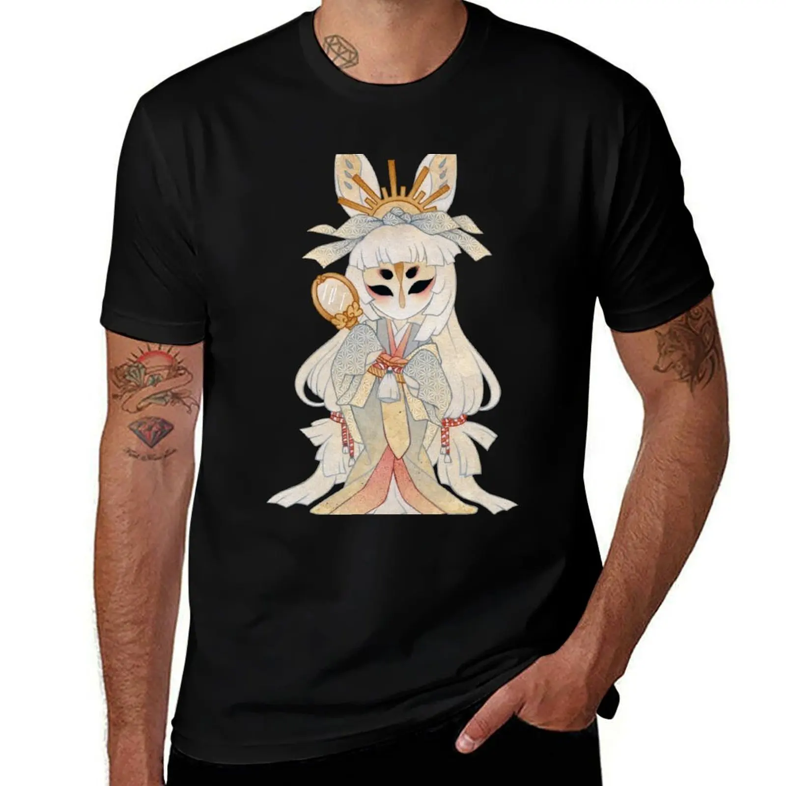 Hoshi no Usagi - Moon Rabbit TeaKitsune T-Shirt graphic t shirts for man t shirt for man T-Shirt