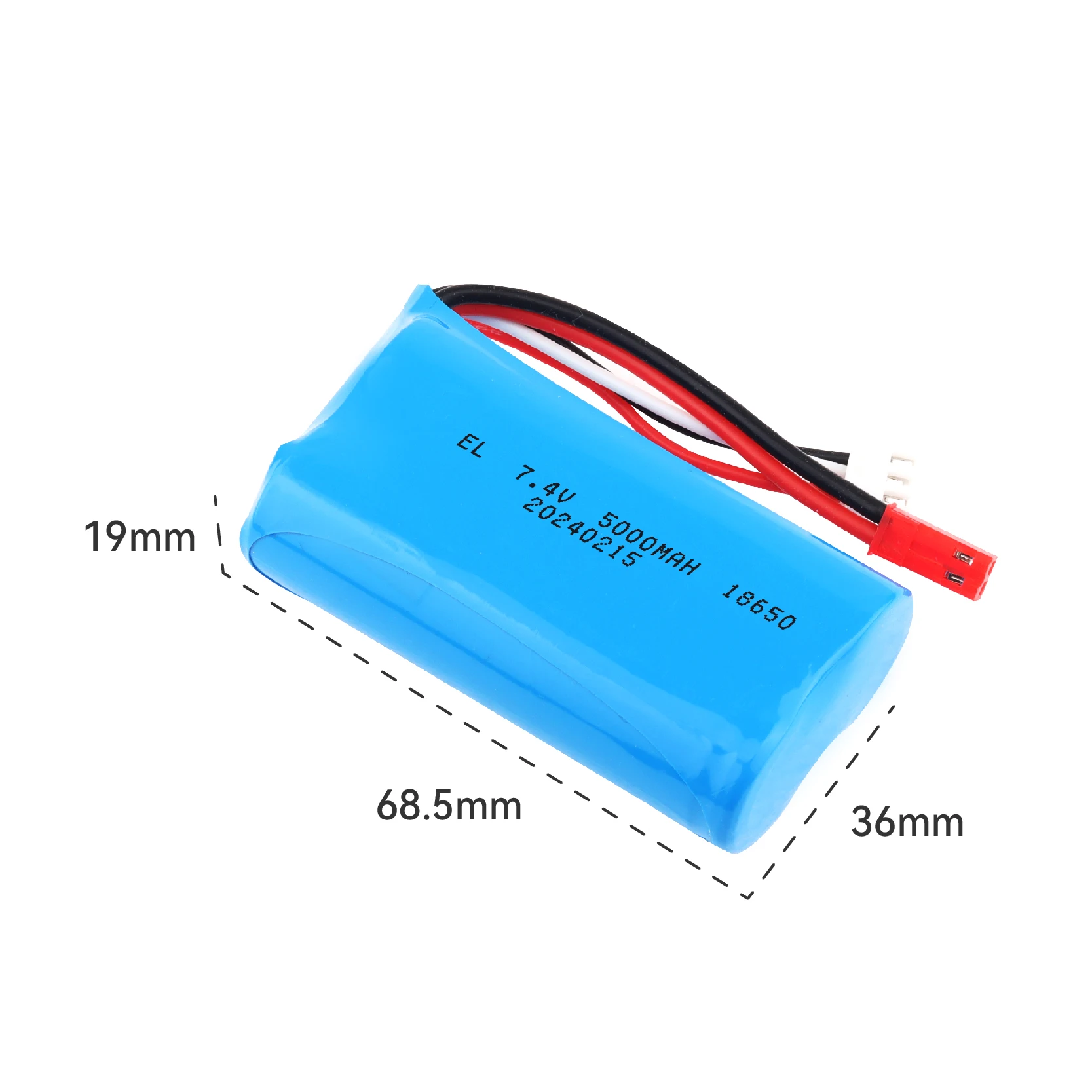 Литий-ионный Аккумулятор 7,4 В 18650 5000 мАч для модели WLtoys 10428 SG1605 SG1606, запасные аксессуары для радиоуправляемых игрушек, Разъем TSMJSTTamiya (art.: 3920c82b2f132) - 3920c82b2f132
