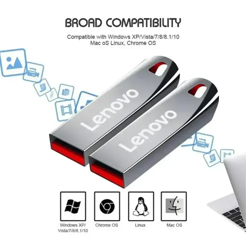 Фото Флэш-накопители Lenovo 2 ТБ Usb 3,0, высокоскоростной металлический флеш-накопитель, 1 ТБ, 512 ГБ, 256 ГБ, портативный Usb-накопитель, Водонепроницаемая Usb-флэш-карта №3