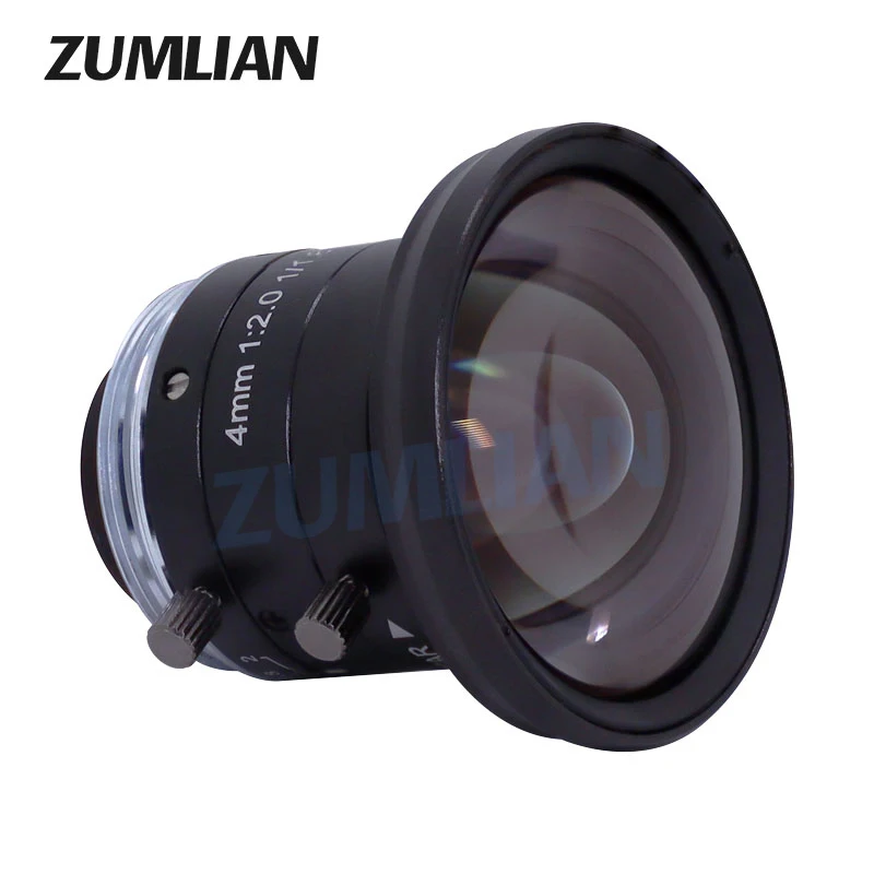 Фото ZUMLIAN 4 мм широкоугольный объектив FA 1/1.8 дюймовый CMOS IMX178 C-Mount объектив F2.0 ручной Iris 5MP HD для промышленной камеры №2