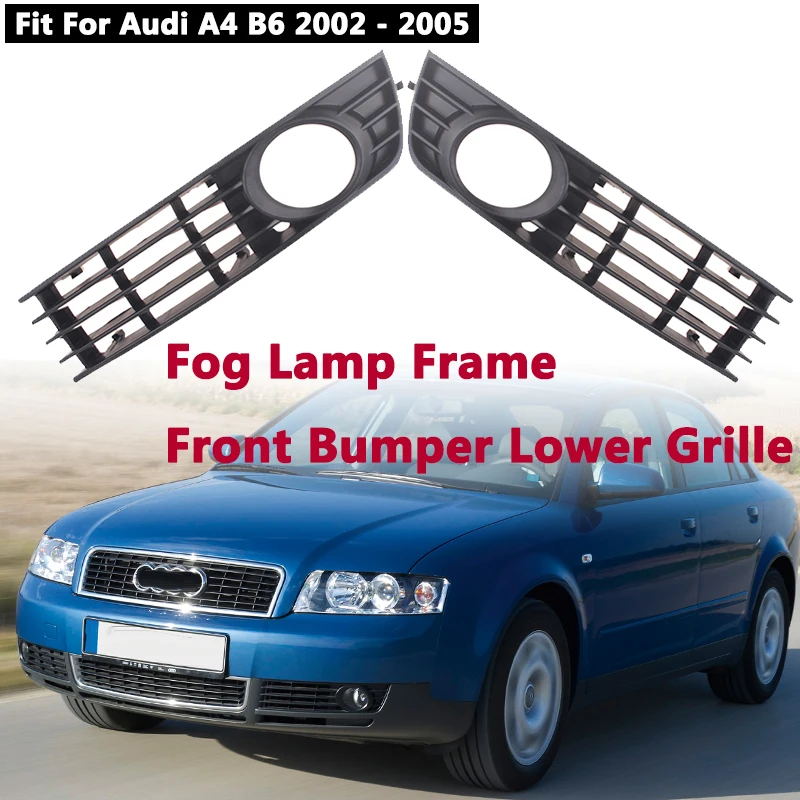 Audi A4 B6 2002-2005 Капот Передней Противотуманной Фары ABS Пластик Нижняя Решетка Вставка С Отверстием Для Лампы Для Защиты...