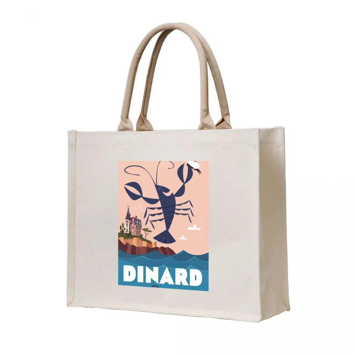 Плакат Dinard Tote Bag тканевая сумка женская Портативная сумка для покупок сумки большого размера