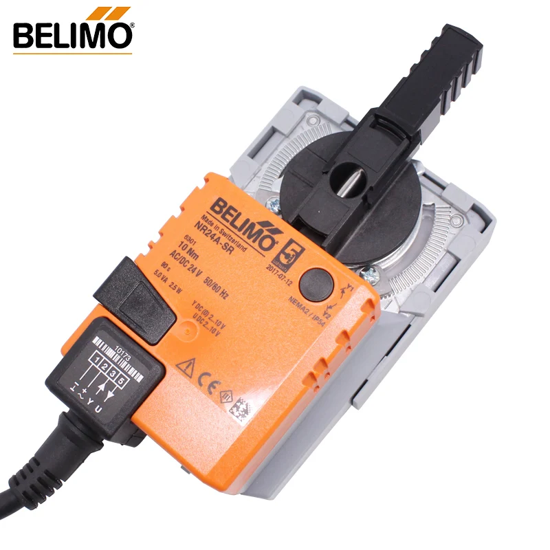 Фото Belimo NR24A-SR NR24A-SZ 10NM DC24V AC24V, модулирующий вращающийся привод для шаровых клапанов, управляющий, DC 2-10V №2