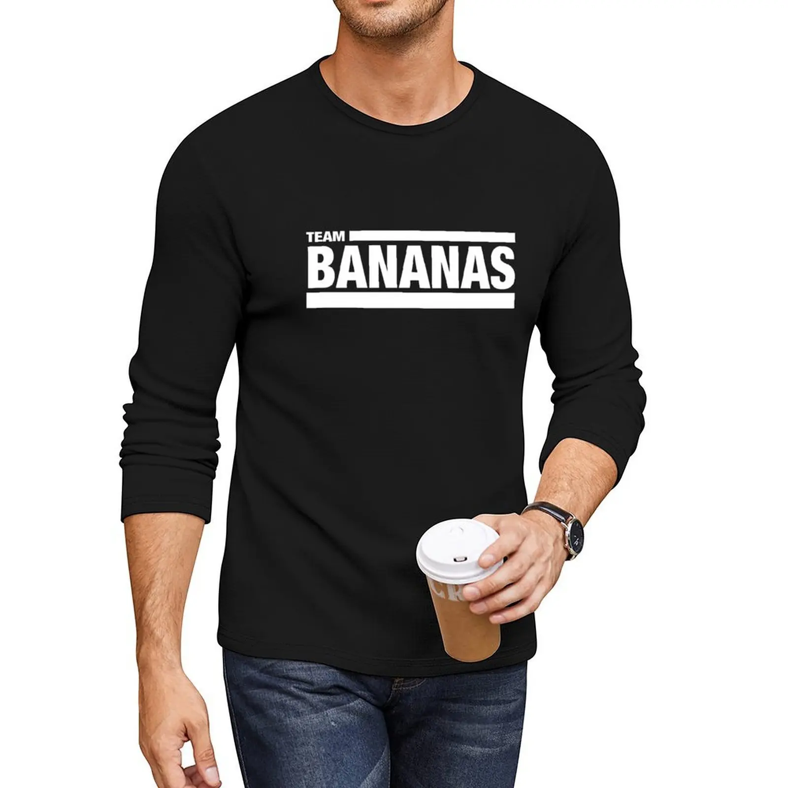 Длинная футболка Team Bananas, толстовка, винтажная одежда, футболка большого размера, возвышенная футболка, мужская одежда