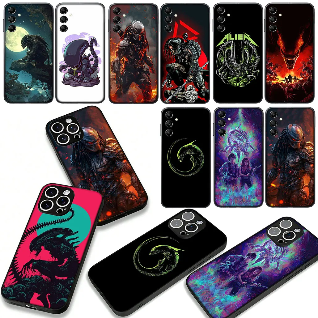 Чехол для телефона Hot Alien vs Predador для Samsung Galaxy A55 A56 A25 A21S A35 A54 S8 S9 S20 S21 FE S10 Plus A53 A13 A33 A54
