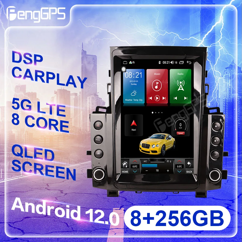 Автомобильное радио с экраном 13,6 дюйма Android 2008 Тесла GPS Авторадио для Lexus LX570-2015 стерео мультимедийная навигация 2din головное устройство