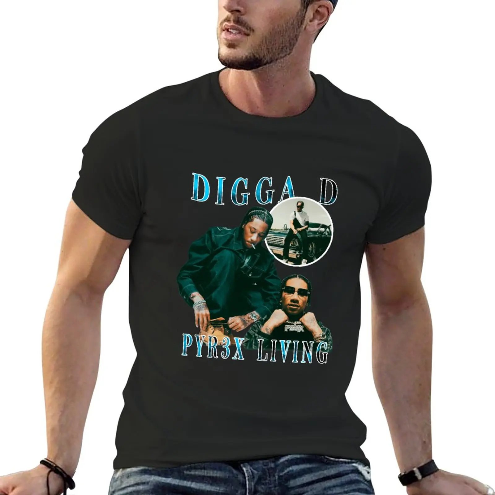 Новинка, футболка Digga D, футболка на заказ, летний топ, футболки для мужчин, хлопок