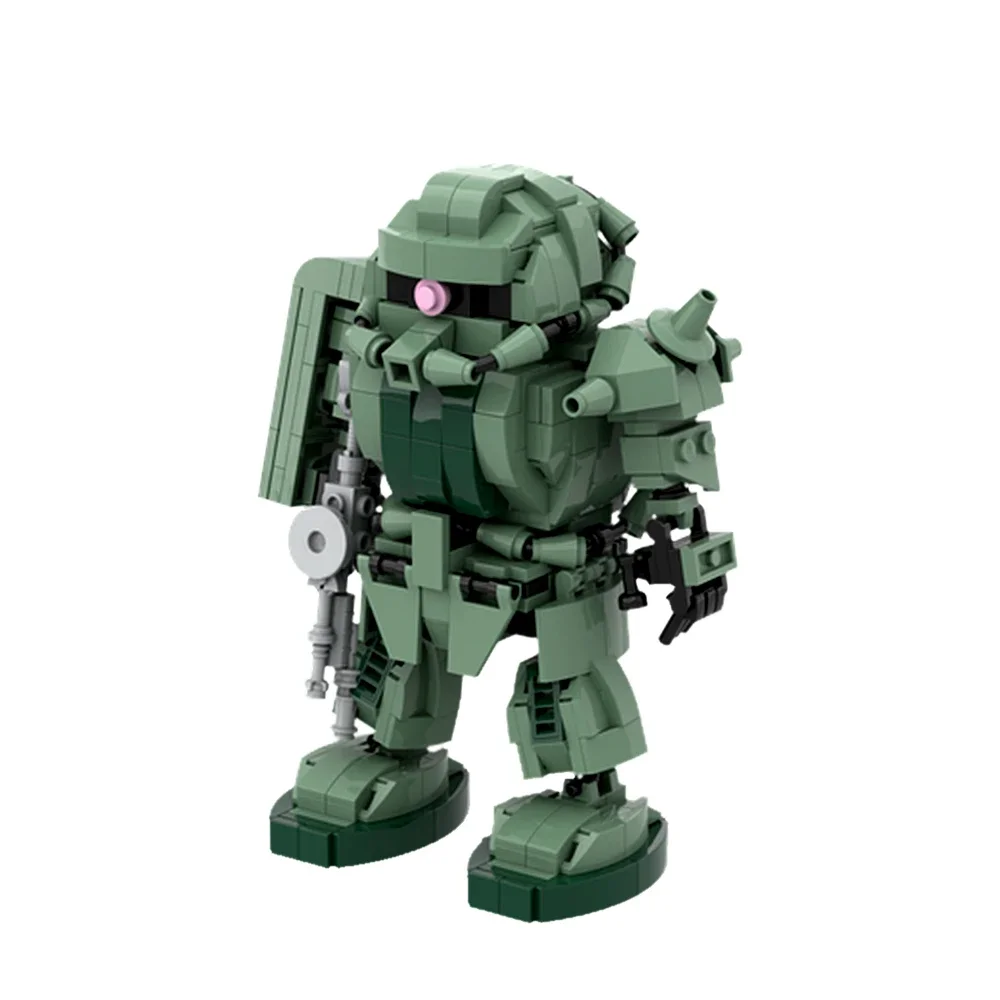 Фото Робот Gobricks MOC с героями мультфильмов MS 06, боевой робот Zaku, строительный блок, модель, высокотехнологичный боевой робот Mecha, сделай сам, кирпичи, игрушки, подарки для детей №4