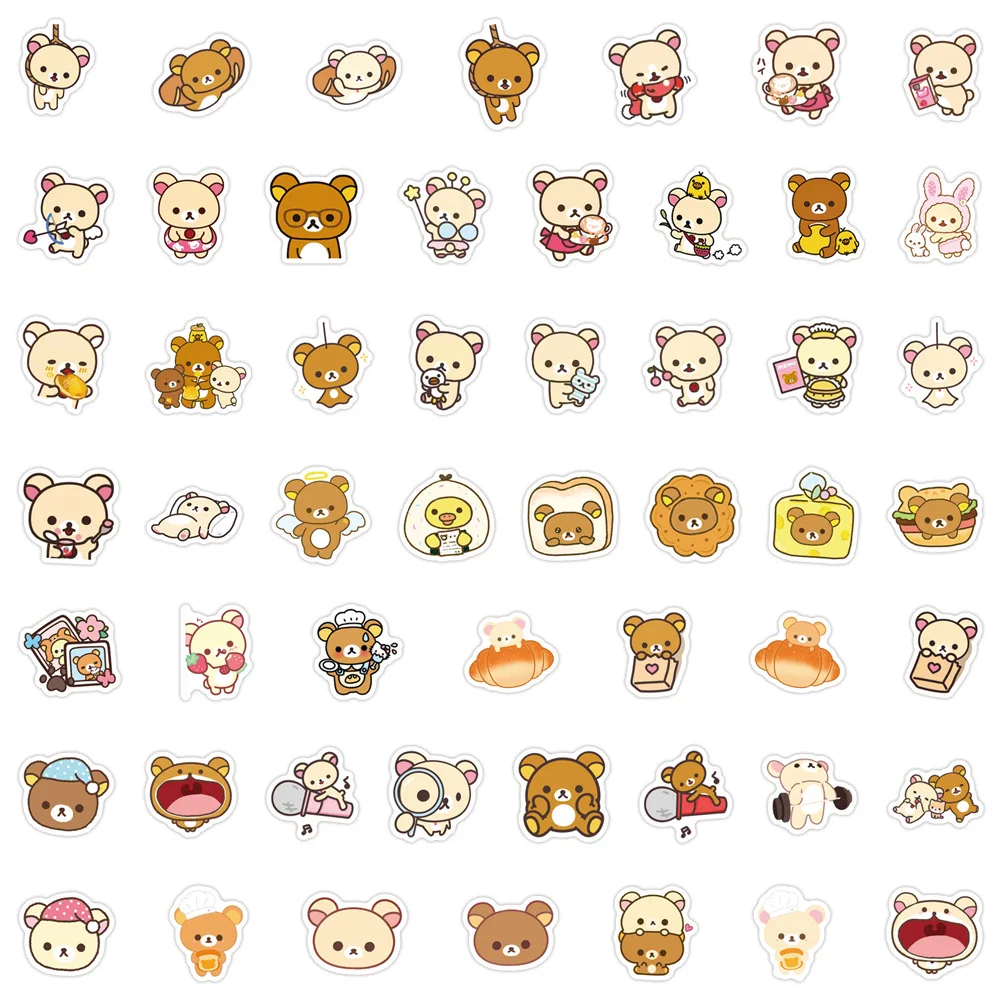 Фото 10/30/50/105 шт. мультфильм Rilakkuma граффити наклейки креативное украшение холодильник скейтборд чехол для мобильного телефона DIY детские игрушки №3