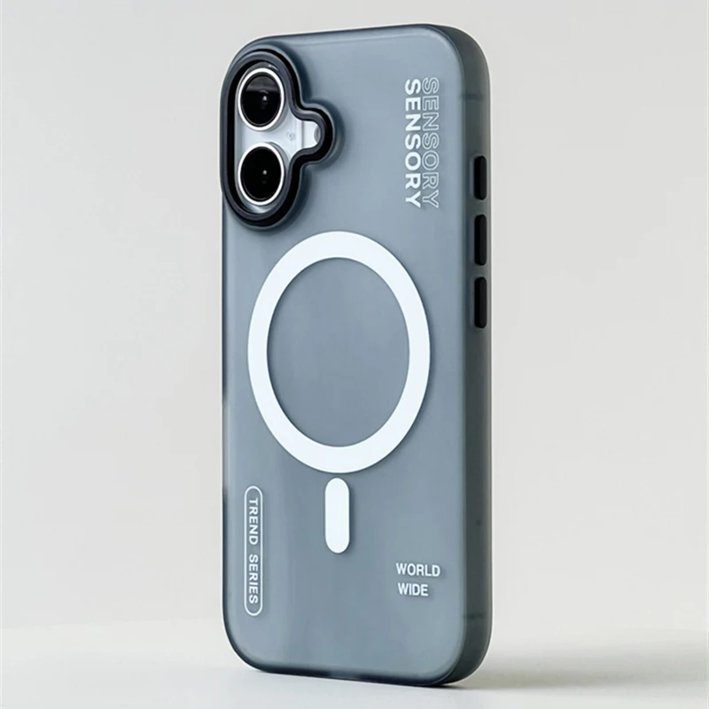 Полупрозрачный противоскользящий магнитный чехол для телефона MagSafe для iPhone 16, 16 pro max, 15 Pro 14, матовый жесткий защитный чехол для беспроводной зарядки ПК