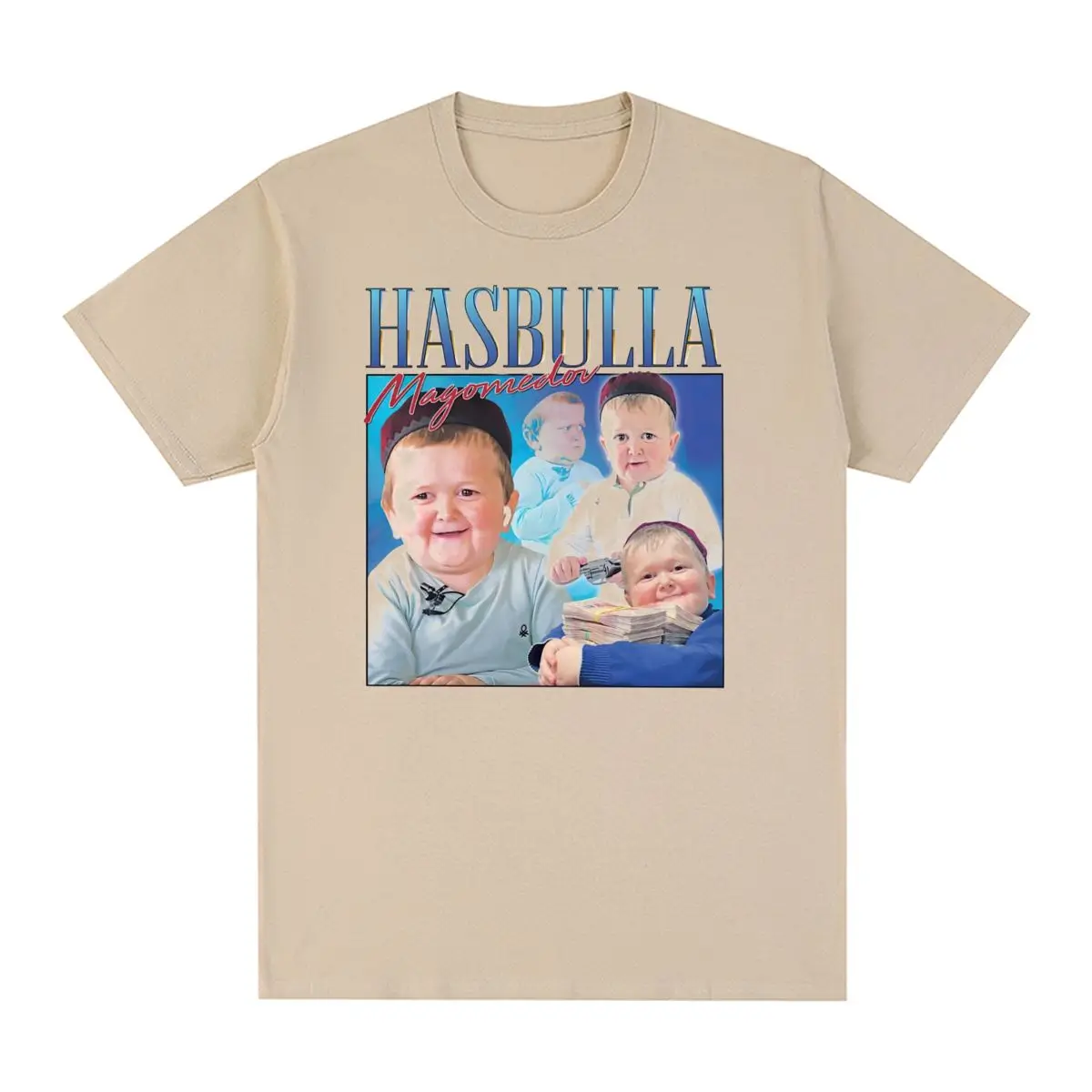 Винтажная Футболка Hasbulla, забавная Хлопковая мужская футболка блогера, новая футболка, женские топы