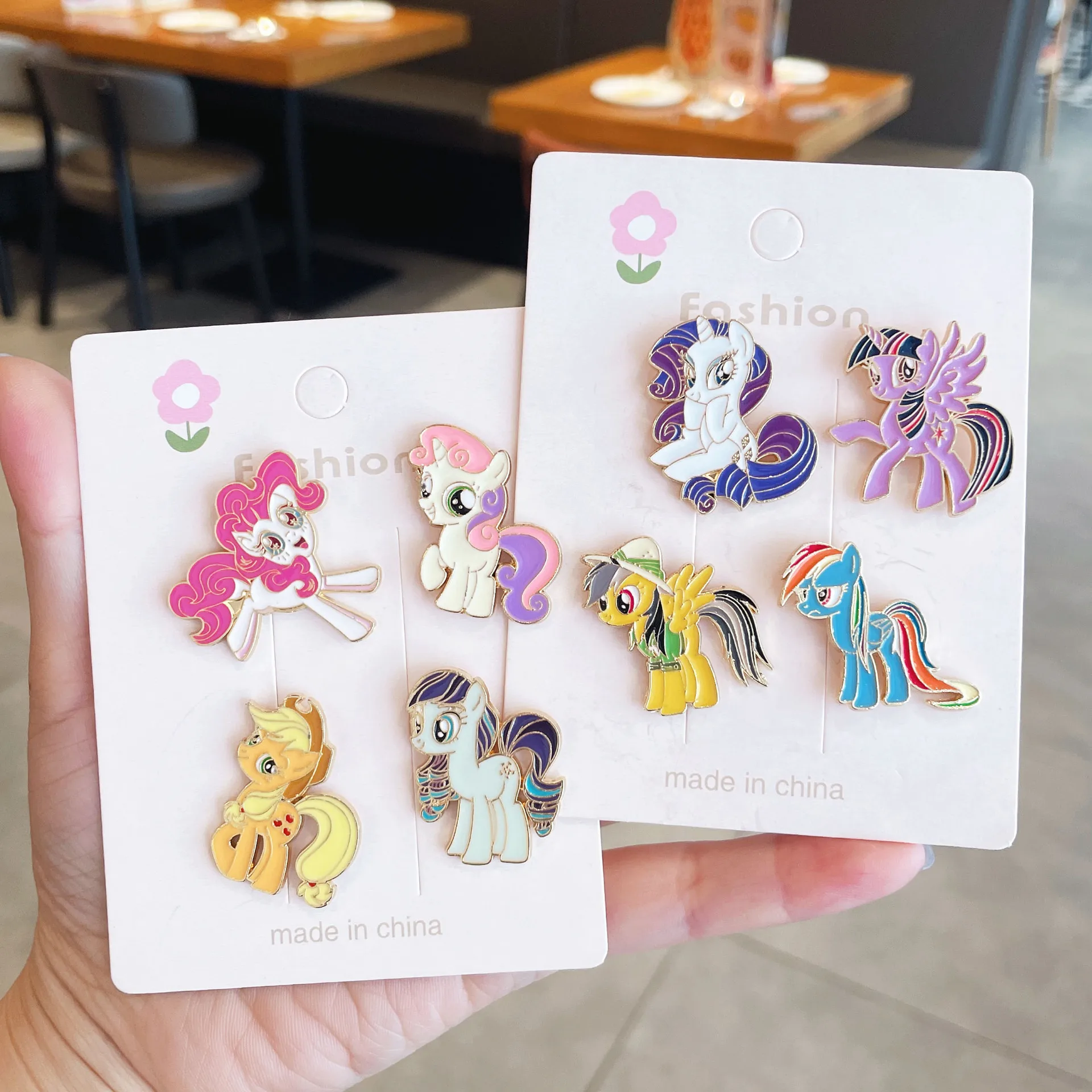 Милые эмалированные заколки My Little Pony 12 с изображением гривы, аниме значок на лацкан, брошь для ювелирных изделий, аксессуары, подарки для детей, броши для женщин